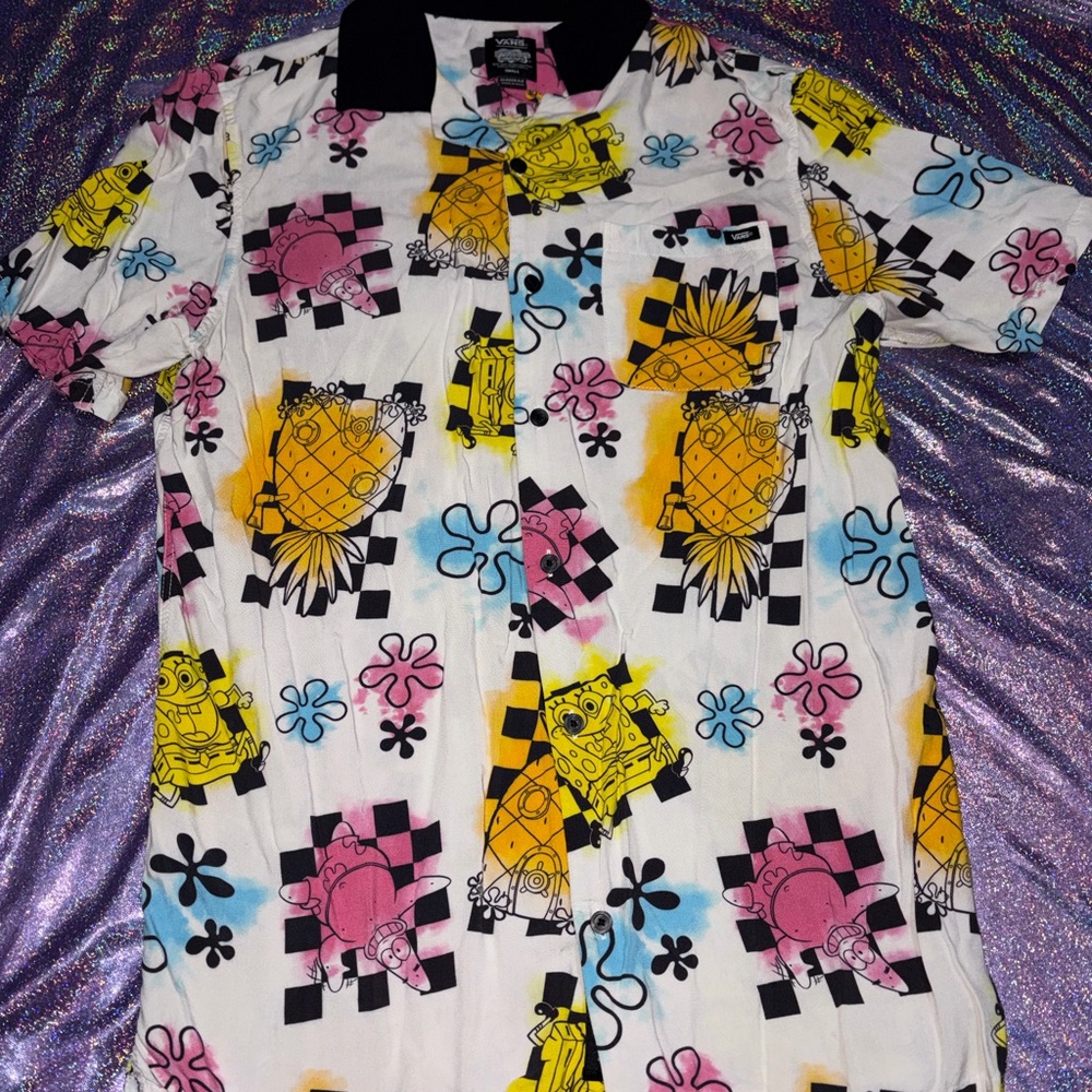 Vans Spongebob Squarepants Button Up - image 1